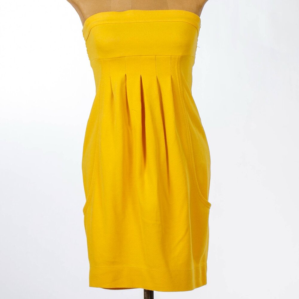 Yellow strapless H&M